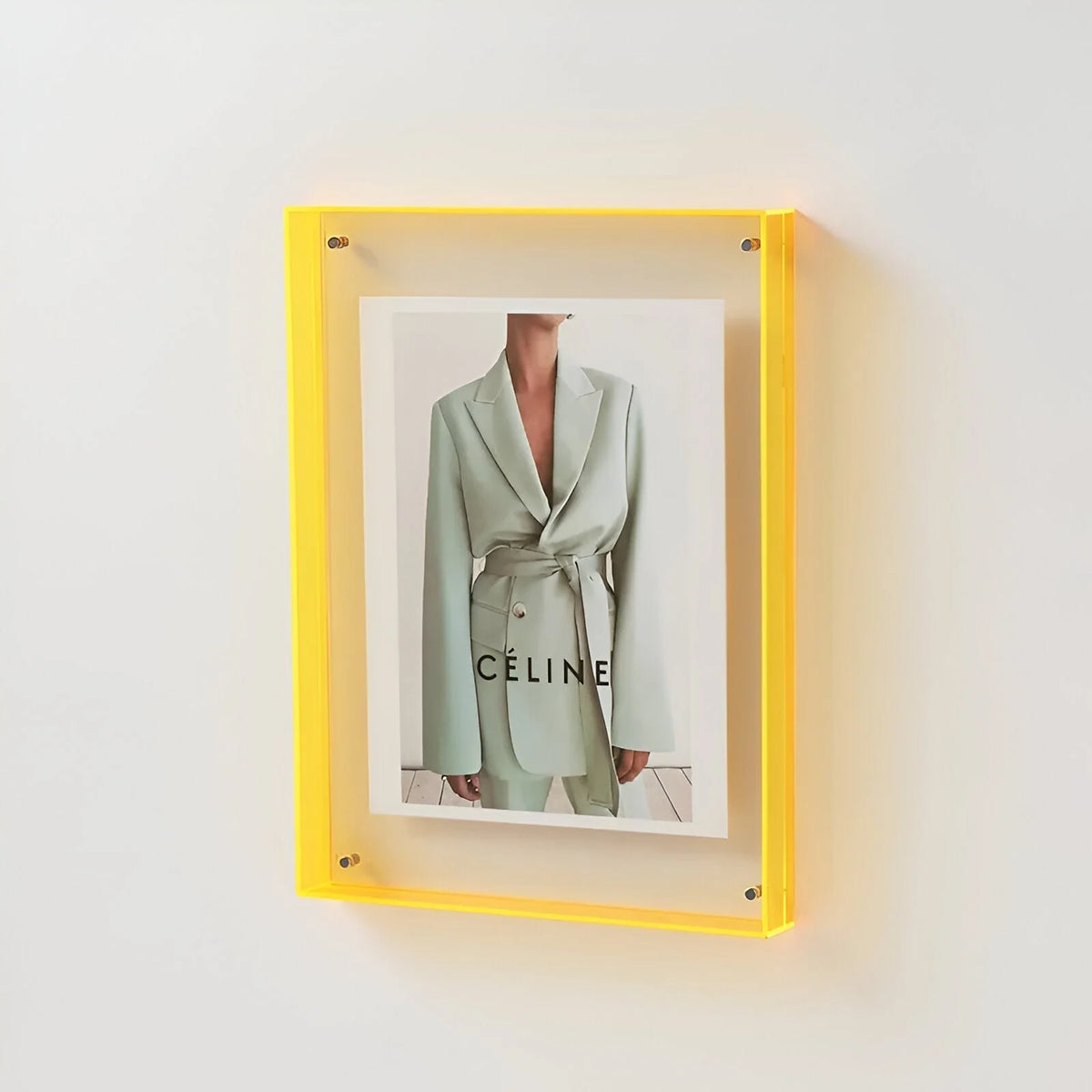 Photo Frame Transparent Acrylic Freestanding or Wall-Mountable