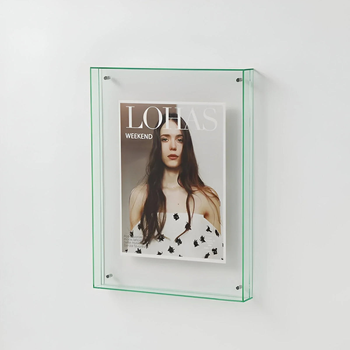 Photo Frame Transparent Acrylic Freestanding or Wall-Mountable