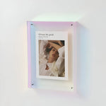 Photo Frame Transparent Acrylic Freestanding or Wall-Mountable