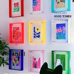 Picture Frame Acrylic Neon Edge Stand Or Hang