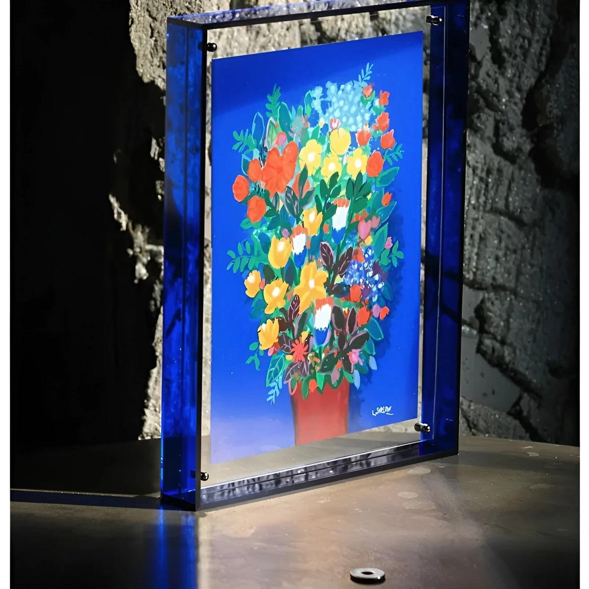 Picture Frame Acrylic Neon Edge Stand Or Hang