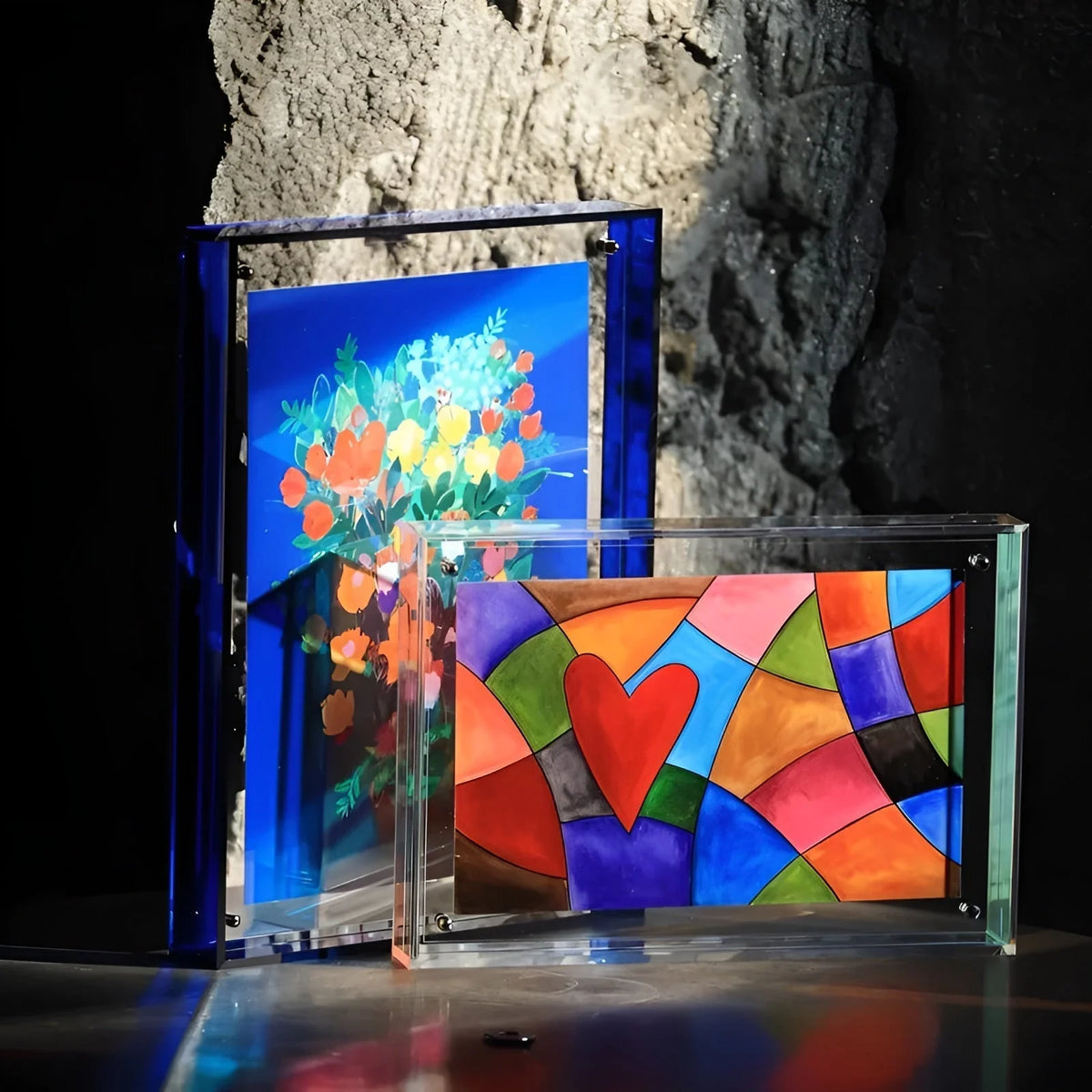 Picture Frame Acrylic Neon Edge Stand Or Hang