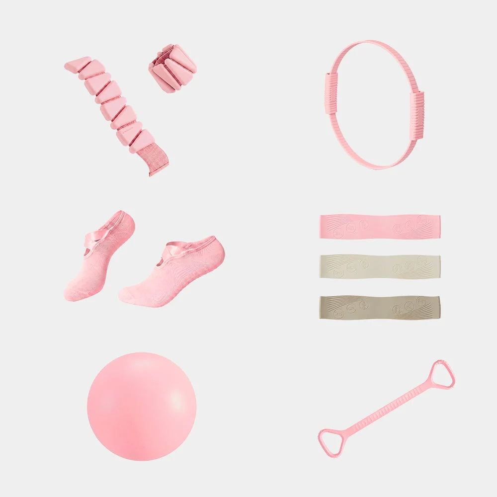 Pilates Accessories Kit 13-Piece Resistance Bands & Tote