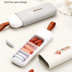 Pill Box Compact Plastic Secure Lid For Travel