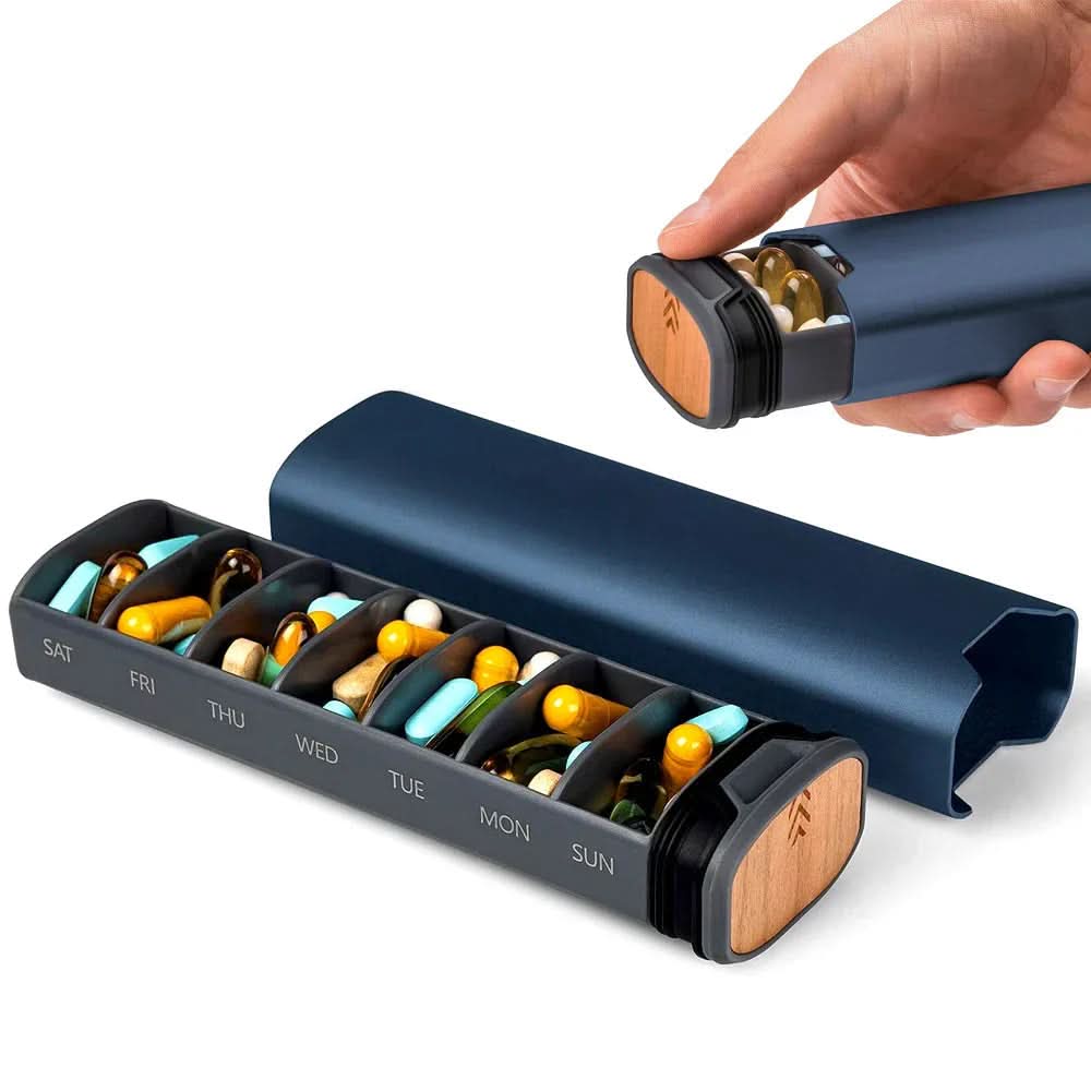 Pill Organizer 7 Compartments Leak-Proof Travel Design