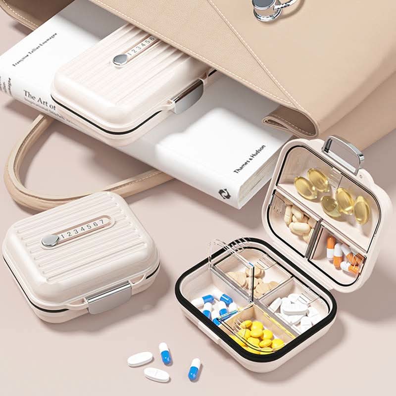 Pill Organizer Compact Travel Design 7 Compartments