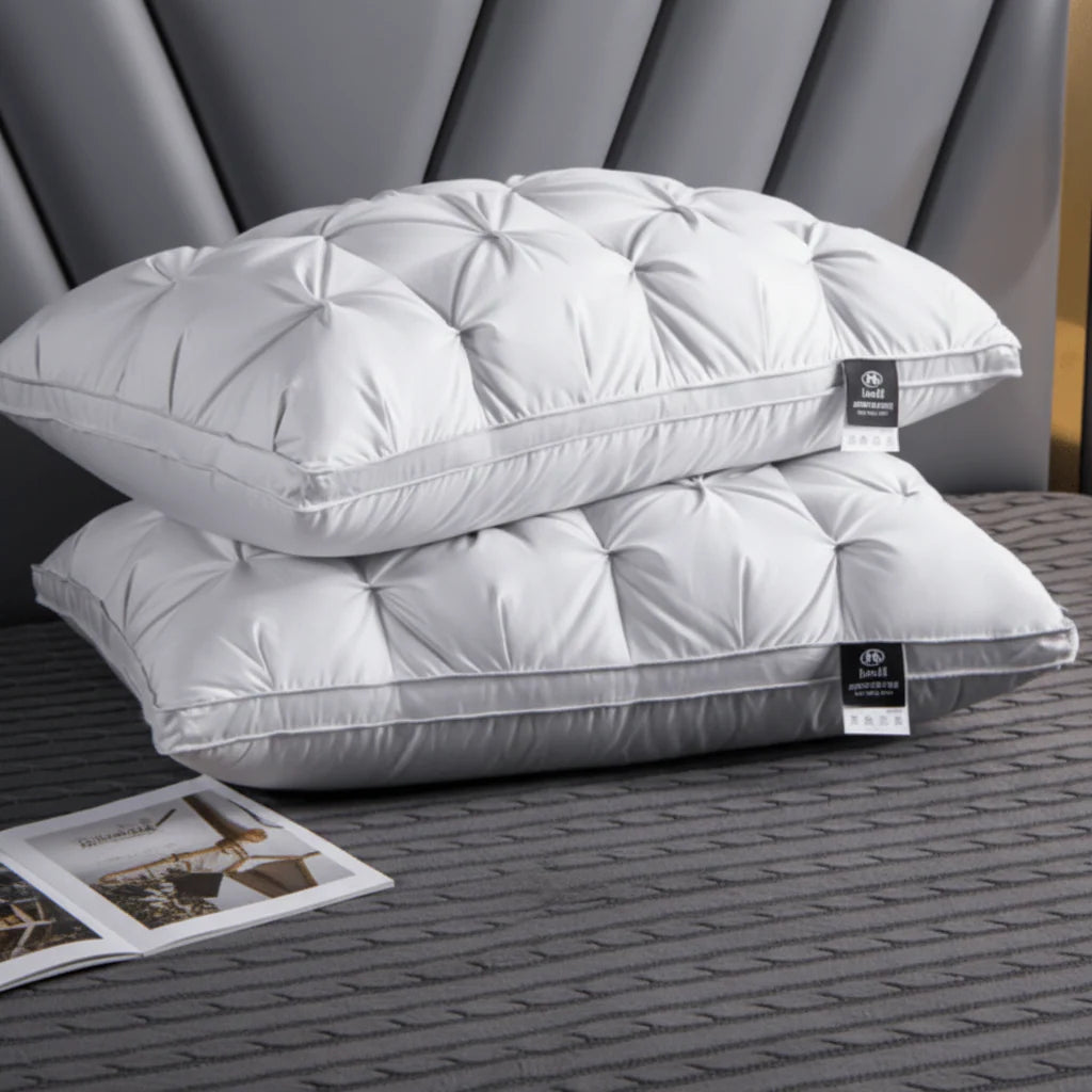 Pillow 100% Goose Down Hypoallergenic Breathable
