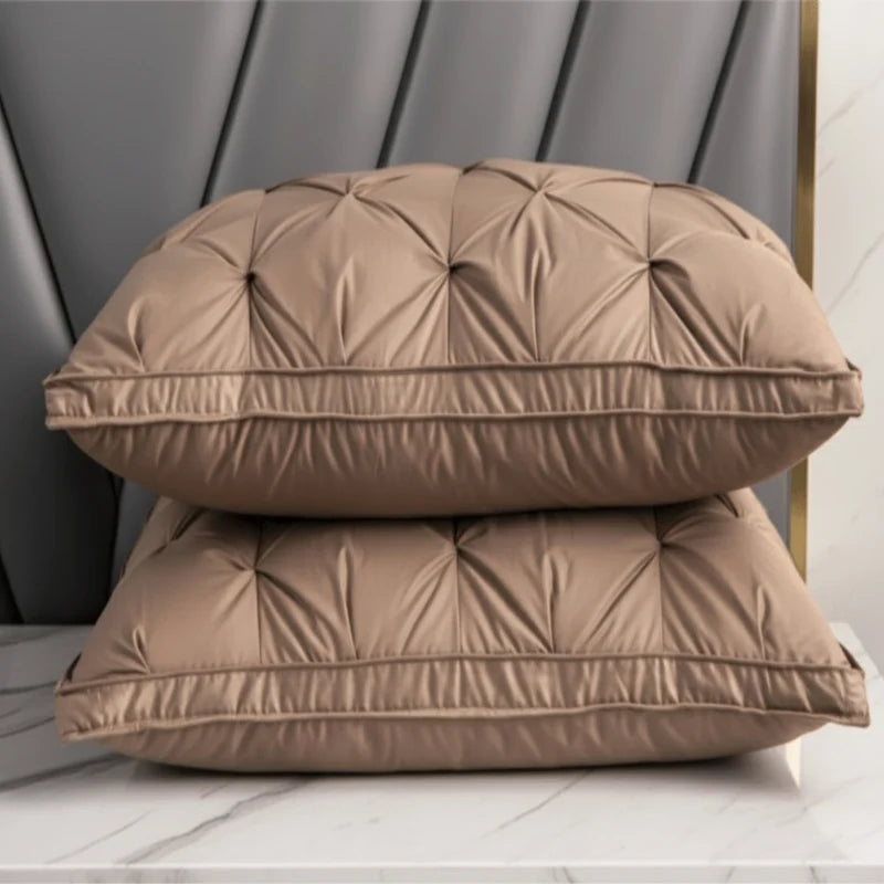 Pillow 100% Goose Down Hypoallergenic Breathable Support