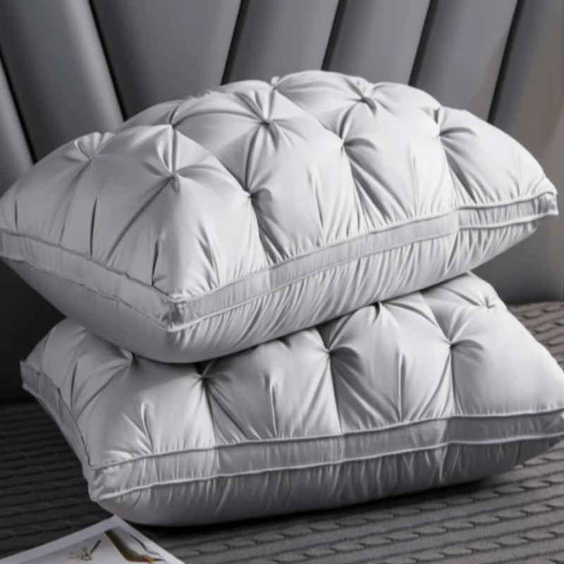 Pillow 100% Goose Down Hypoallergenic Breathable Support