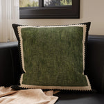 Pillow Cover 18x18 Woven Chevron Hidden Zipper