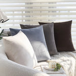 Pillow Cover 18x18in Fine Ribbed Cord Cotton-Poly Blend