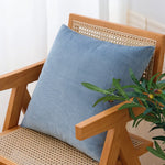 Pillow Cover 18x18in Fine Ribbed Cord Cotton-Poly Blend