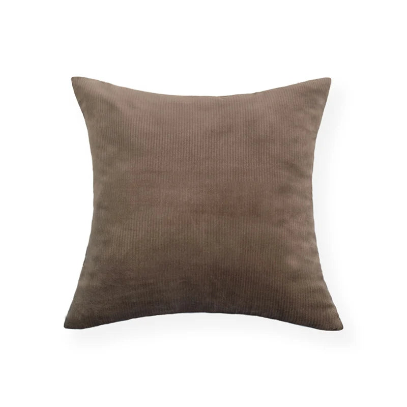 Pillow Cover 18x18in Fine Ribbed Cord Cotton-Poly Blend