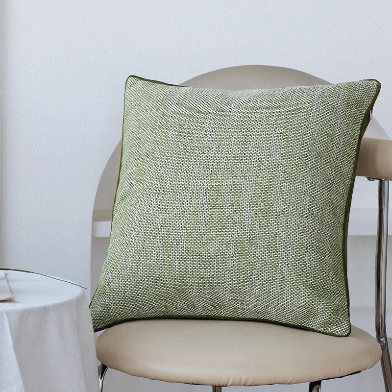 Pillow Cover Abstract Houndstooth Jacquard Cotton-Linen 18x18