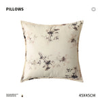 Pillow Cover Bamboo Print Cotton-Linen Concealed Zipper