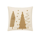 Pillow Cover Chenille Applique Cotton-Blend Hidden Zipper