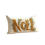 Pillow Cover Chenille Applique Cotton-Blend Hidden Zipper