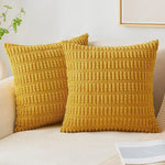 Pillow Cover Chenille Textured Grid Hidden Zipper