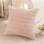 Pillow Cover Chenille Textured Grid Hidden Zipper