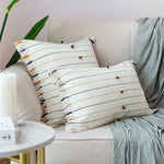 Pillow Cover Cotton Blend Tufted Hand-Fringed