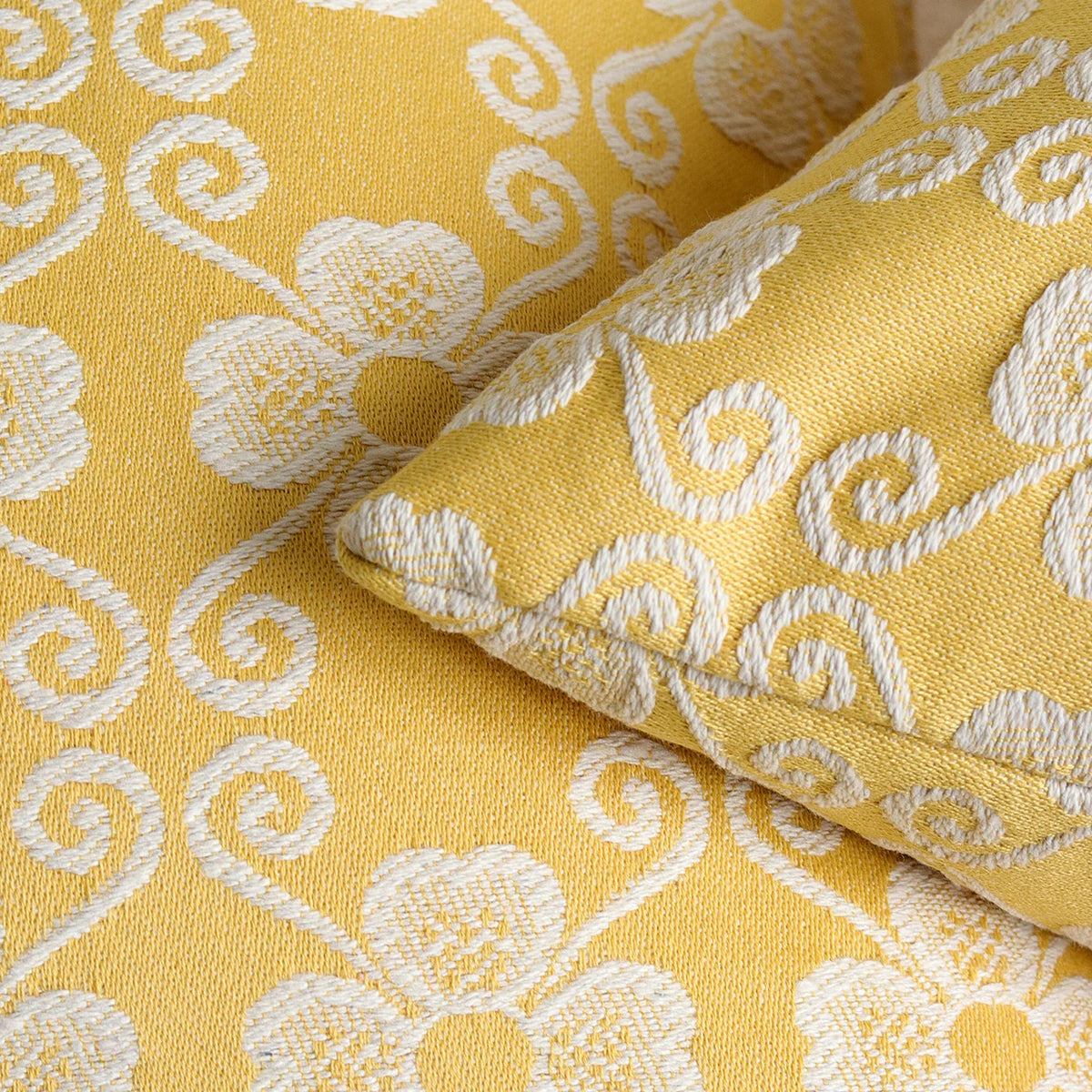 Pillow Cover Cotton-Linen Floral Jacquard Hidden Zipper