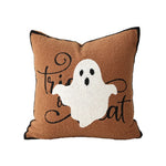 Pillow Cover Embroidered Ghost Teddy Fleece & Concealed Zipper