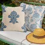 Pillow Cover Floral Mandala Print Cotton Blend Concealed Zipper