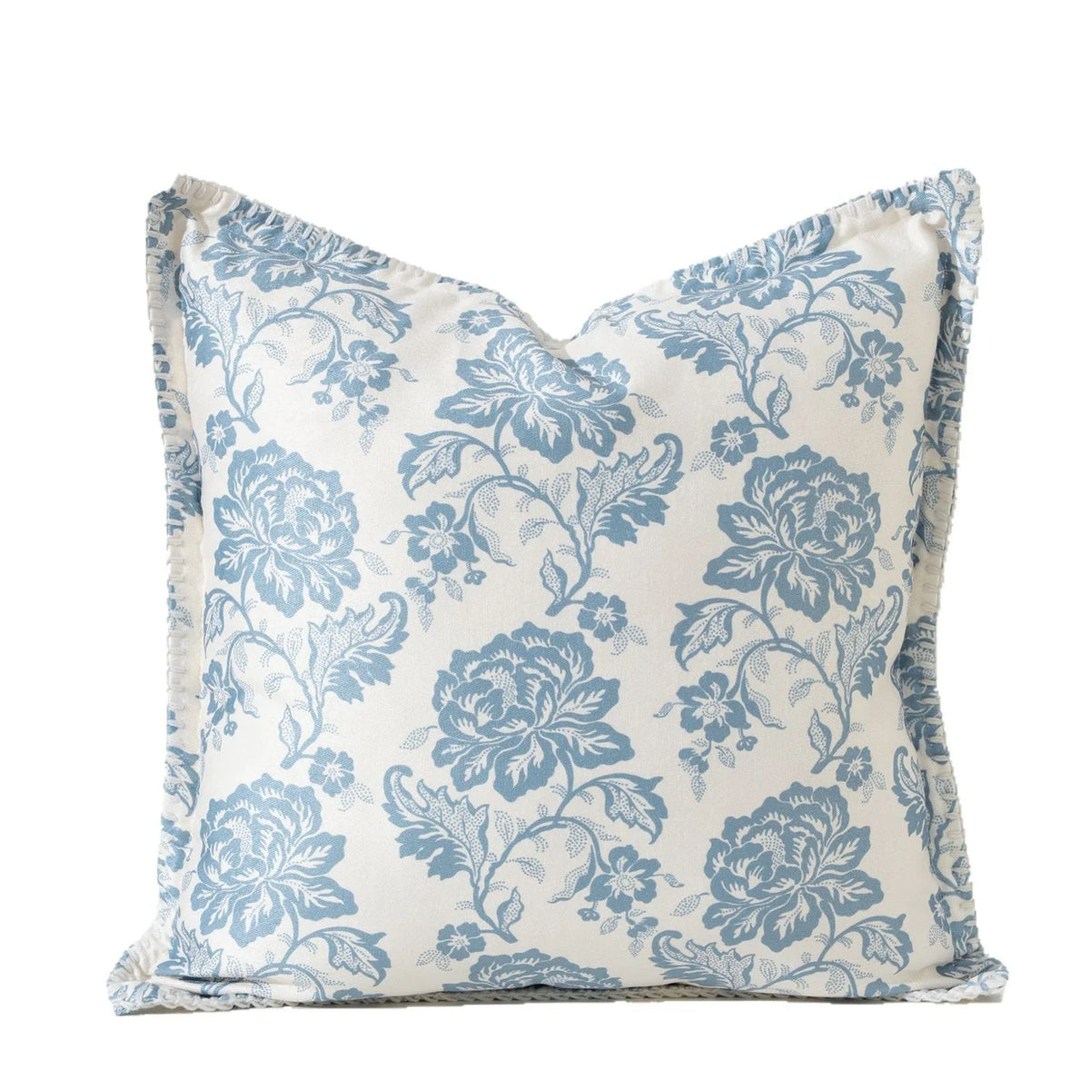 Pillow Cover Floral Mandala Print Cotton Blend Concealed Zipper