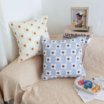 Pillow Cover Hand-Tufted Bouclé Floral Linen-Touch