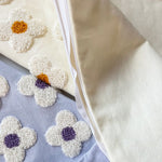 Pillow Cover Hand-Tufted Bouclé Floral Linen-Touch