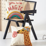 Pillow Cover Hand-Tufted Canvas Zipper Closure 18 x 18 Inch
