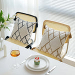 Pillow Cover Hand-Tufted Diamond Cotton Blend Concealed Zipper