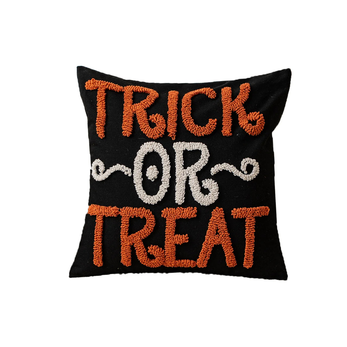 Pillow Cover Hand-Tufted Ghost Hidden Zipper Cotton Blend
