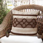 Pillow Cover Handcrafted Tufted Diamond & Tassels Cotton 45x45