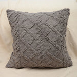Pillow Cover High-Pile Plush Geometric Tufting Hidden Zipper