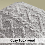 Pillow Cover High-Pile Plush Geometric Tufting Hidden Zipper