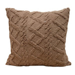 Pillow Cover High-Pile Plush Geometric Tufting Hidden Zipper