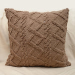 Pillow Cover High-Pile Plush Geometric Tufting Hidden Zipper
