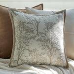Pillow Cover Jacquard Tree Motif & Velvet Piping