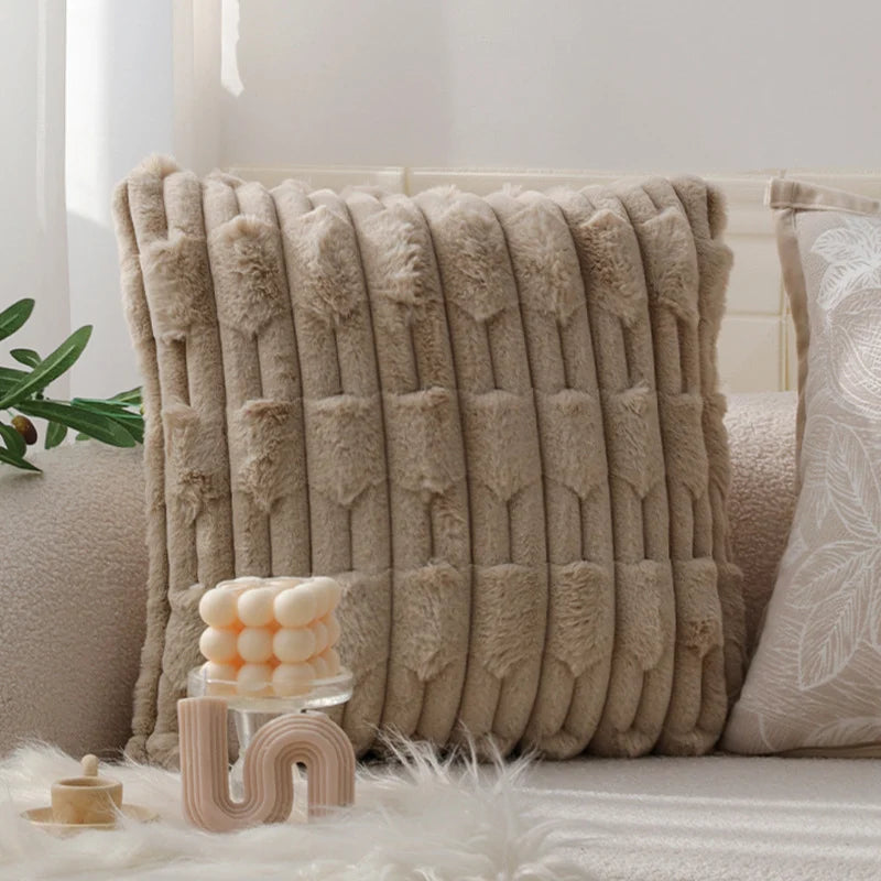 Pillow Cover Jacquard Tree Motif & Velvet Piping