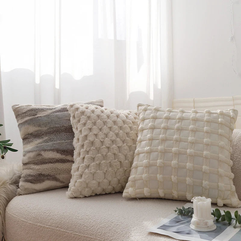 Pillow Cover Jacquard Tree Motif & Velvet Piping