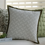 Pillow Cover Jacquard Tree Motif & Velvet Piping
