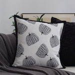 Pillow Cover Jacquard Tree Motif & Velvet Piping