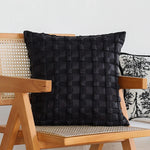 Pillow Cover Jacquard Tree Motif & Velvet Piping