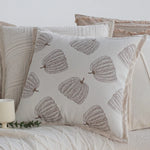 Pillow Cover Jacquard Tree Motif & Velvet Piping