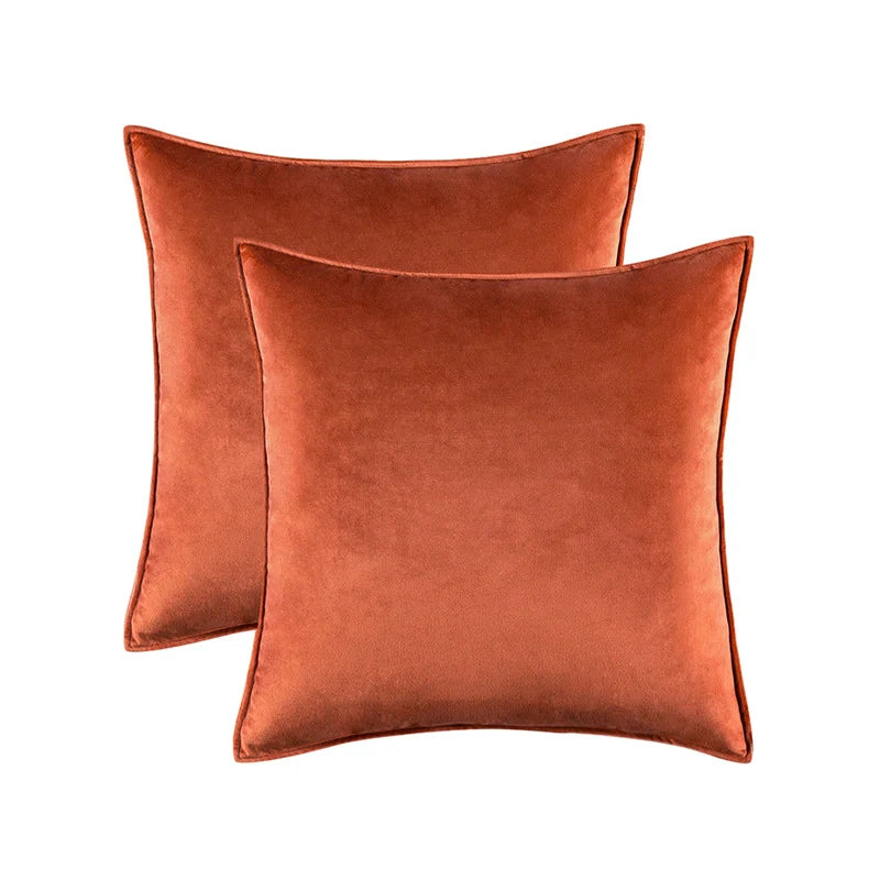Pillow Cover Low-Pile Velvet Hidden Zipper