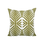 Pillow Cover Monstera Leaf Applique Hand-Finished Hidden Zipper