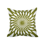 Pillow Cover Monstera Leaf Applique Hand-Finished Hidden Zipper