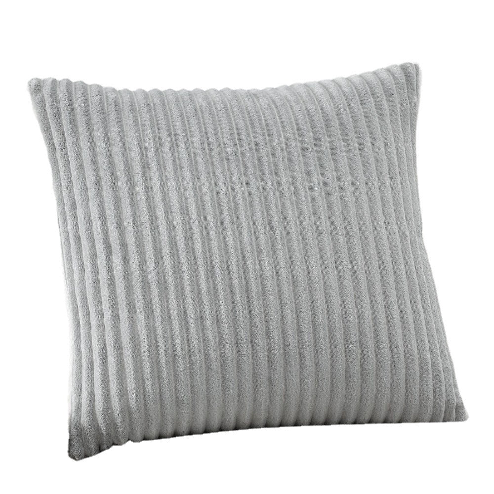 Pillow Cover Reversible Ribbed Microvelvet & Sherpa Hidden Zipper