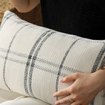 Pillow Cover Reversible Waffle & Check Chenille